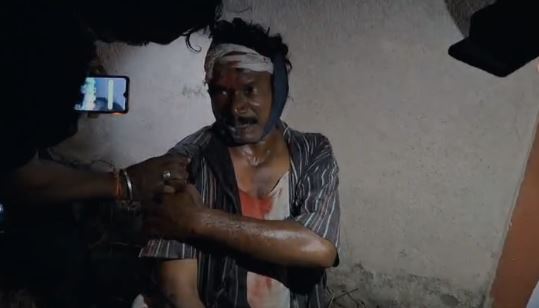 குறுக்கே வந்த மாடு... நூலிழையில் உயிர் தப்பிய நபர்... பொதுமக்கள் கொந்தளிப்பு... 1 ch 1