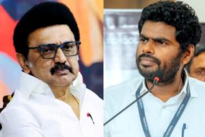 அமைச்சர் கே.என்.நேரு மீது வழக்குப்பதிவு செய்ய ஐகோர்ட் உத்தரவு!. அரசியல் தலைவர்கள் வரவேற்பு! 2 MK Stalin and Annamalai