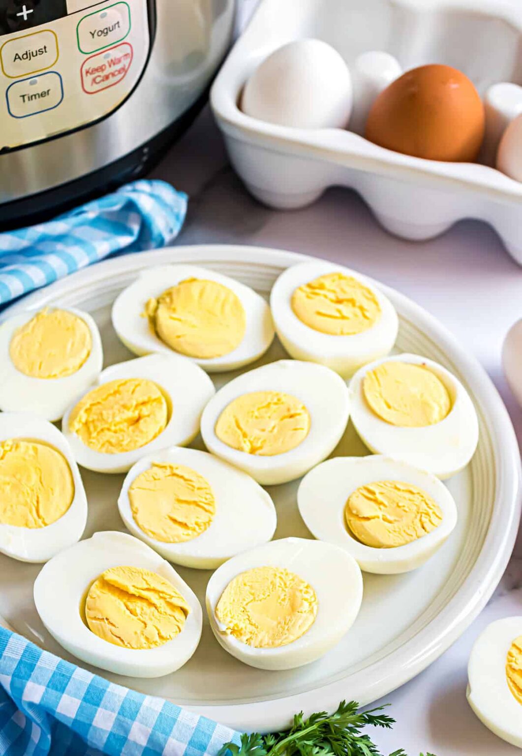 instant pot eggs served