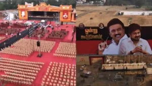 பரபரப்பாக தயாராகிவரும் திமுகவின் வாக்குச்சாவடி முகவர்கள் பயிற்சி மாநாடு! 4 dmk manadu 2