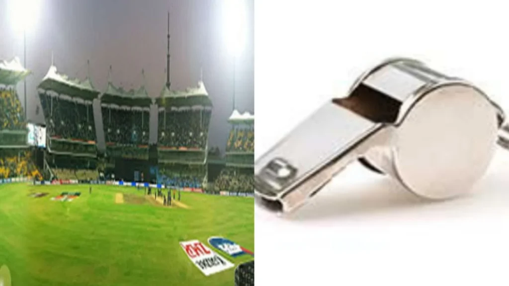 whistles Chepauk stadium