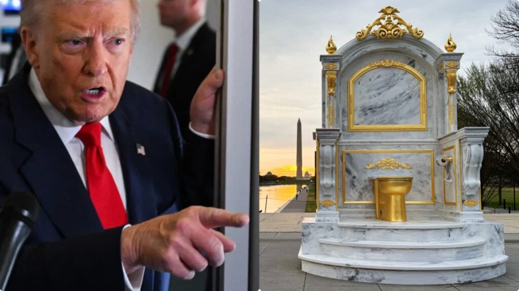 trump gold toilet
