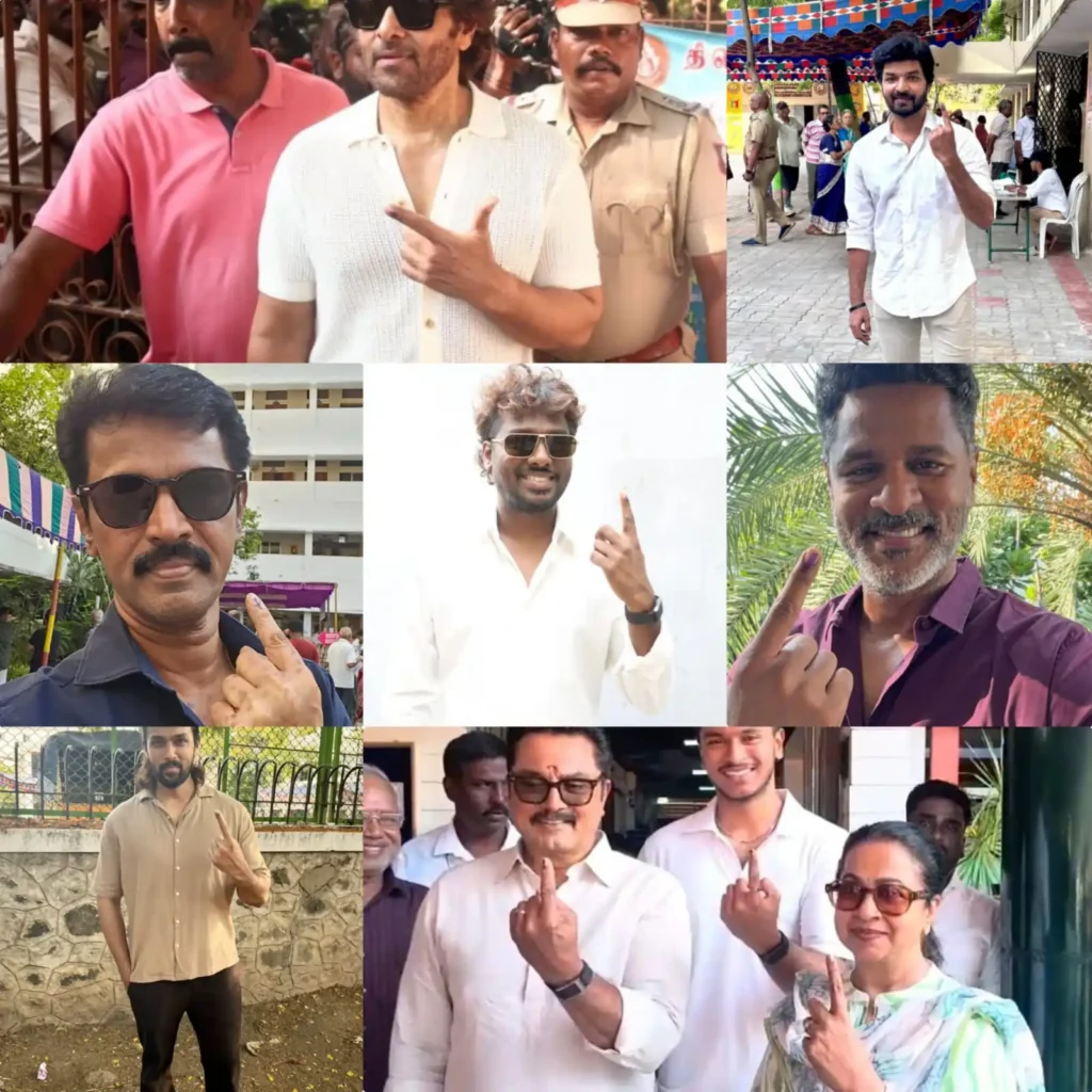 Celebrities voting