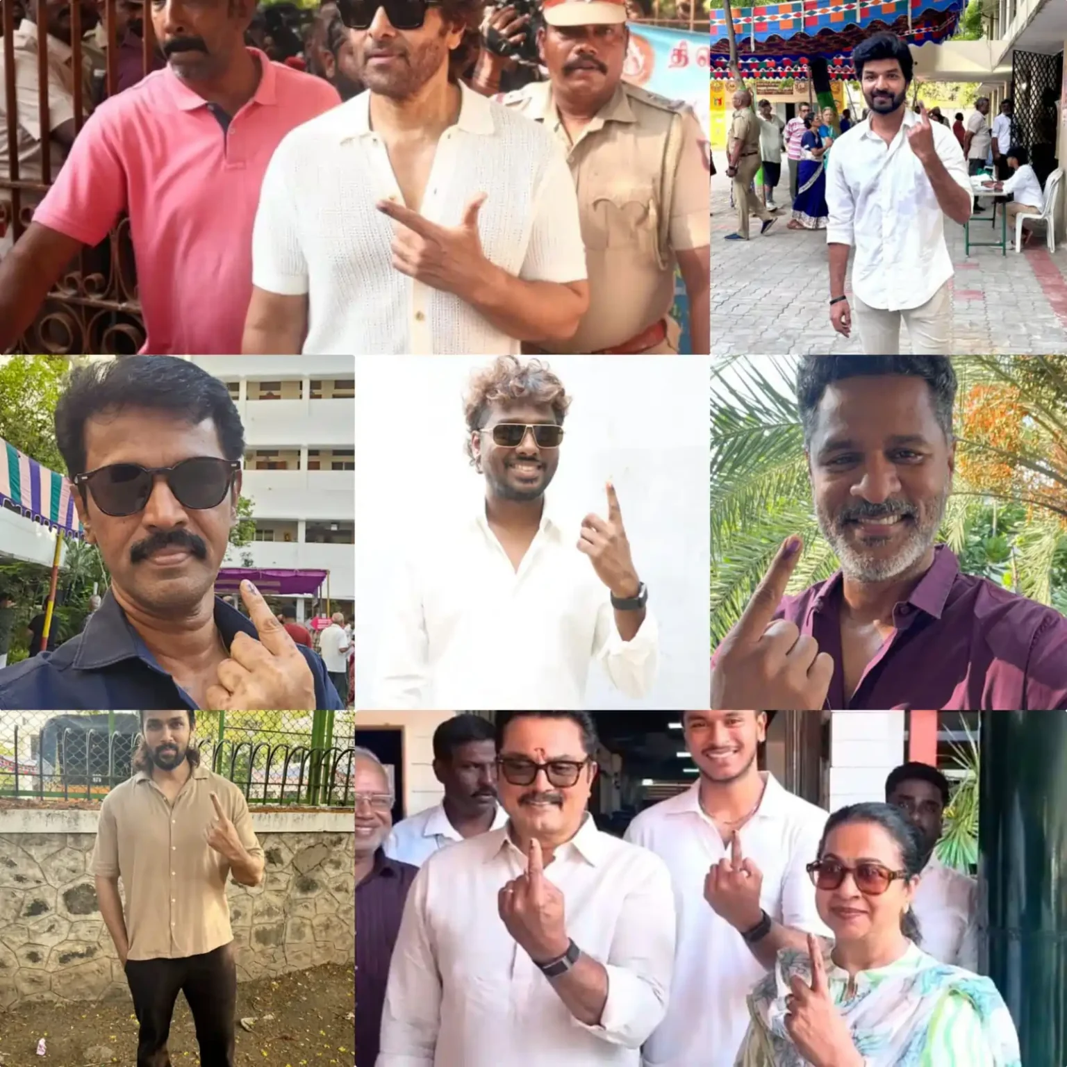 Celebrities voting