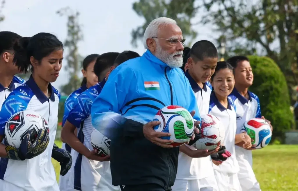 pm modi foot ball
