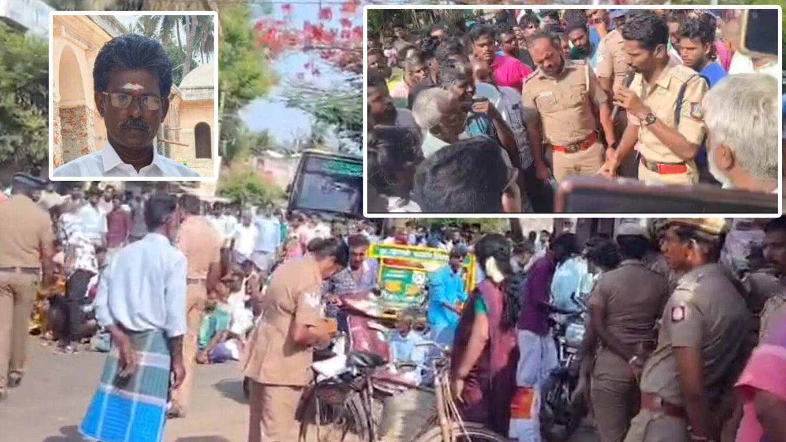 மனைவி குழந்தைகள் கண்முன்னே மர்டர்; உறவினர்கள் சாலை மறியல் – போக்குவரத்து பாதிப்பு 005 murder