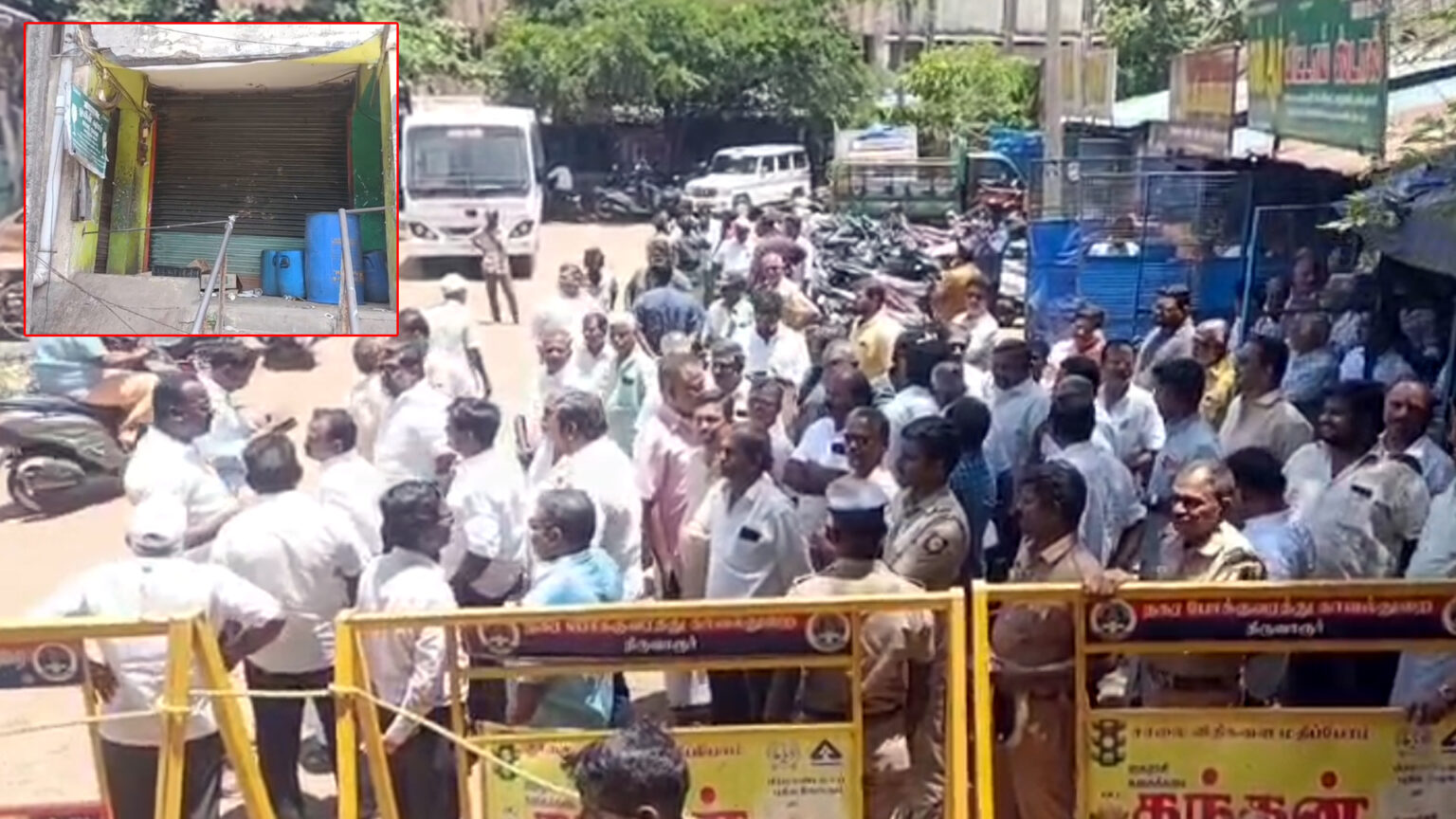 போதை ஆசாமிகளால் அச்சம் – டாஸ்மாக் கடையை அகற்றக் கோரி வர்த்தகர்கள் முற்றுகை 008 tasmac proberty