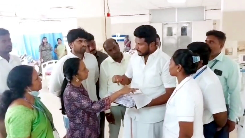 அரசு மருத்துக்கல்லூரியில் ஆய்வு; அமைச்சர் முகமது பர்வேஸ் அதிரடி 010 pudukottai B