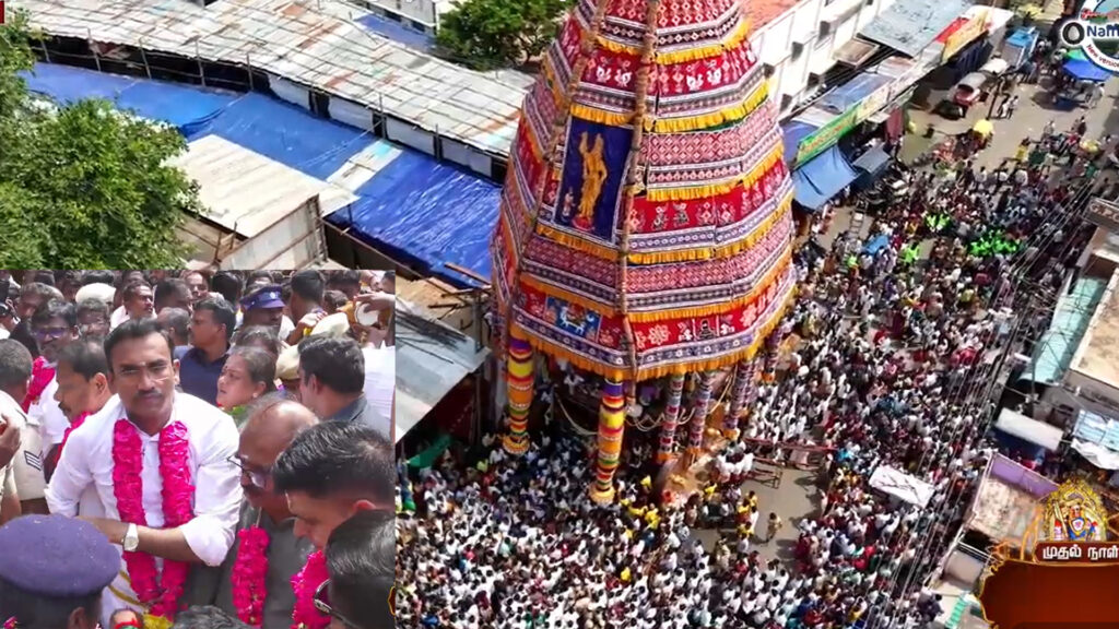 திருச்செங்கோடு அர்த்தநாரீஸ்வரர் கோயில் தேர் திருவிழா- தேர் சக்கரத்தில் சிக்கி ஒருவர் உயிரிழப்பு 1 015 car A
