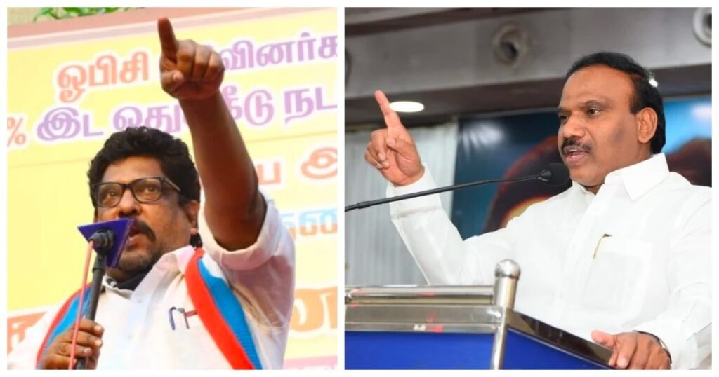 “அதிகாரம் எளியவர்க்கு அதிலென்ன ஆத்திரம்?” – திமுகவுக்கு விசிக பதிலடி..! A Raja SS Balaji