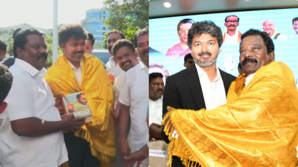 காங்., மாநில தலைவர் செல்வப்பெருந்தகையுடன் முதலமைச்சர் விஜய் சந்திப்பு! vijay selvaperunthagai