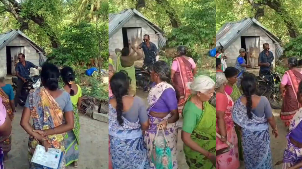 மதுபோதையில் சில்மிஷம்; பெட்ரோல் ஊற்றி தீ வைக்க முயற்சி; கூலிங்கிளாஸ் ஆசாமியை வெளுத்தெடுத்த பெண்கள் 007 public attack