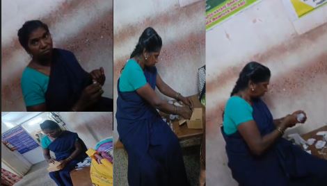 திருவண்ணாமலை : ஊசியால் மருந்து கலக்கும் தூய்மை பணியாளர்..! அரசு மருத்துவமனையில் நடக்கும் அவலம்..! 1 2