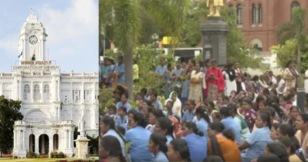 ரிப்பன் மாளிகையில் பதற்றம்!. போராட்டத்தில் குதித்த மருத்துவப் பணியாளர்கள்! Ripon Building Medical staff protest