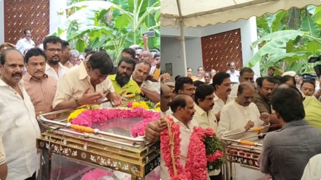 இயக்குநர் பாரதிராஜாவின் உடலுக்கு நடிகர் வடிவேலு, கவிஞர் வைரமுத்து கண்ணீர் அஞ்சலி! bharathiraja vadivelu
