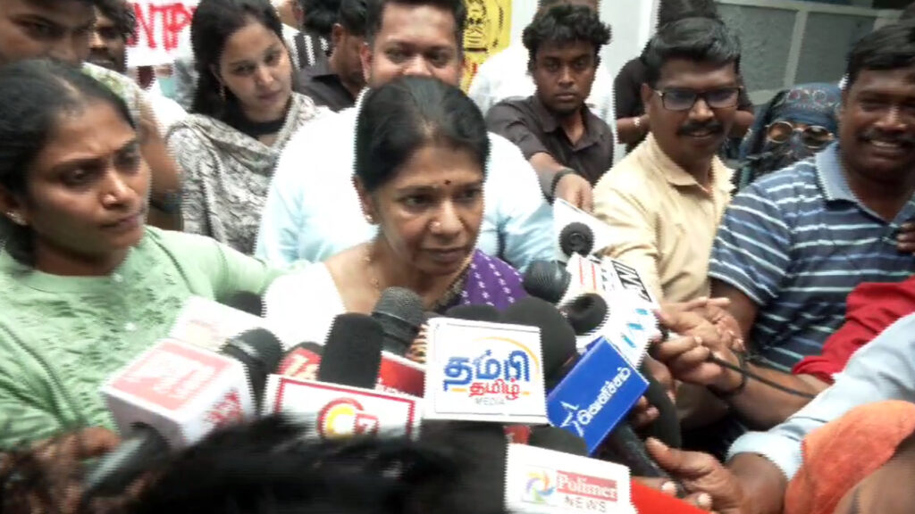 தவெக ஆட்சி… தமிழ்நாட்டுக்கு மவுனமான நேரம் இது – கனிமொழி எம்.பி கடும் தாக்கு 015 kanimozhi
