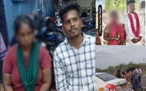 திருச்சி : காதல் திருமணம் செய்த பெண்ணை கடத்திய பெற்றோர்..! சினிமா பாணியில் விரட்டிப் பிடித்த போலீசார்..! 2 3