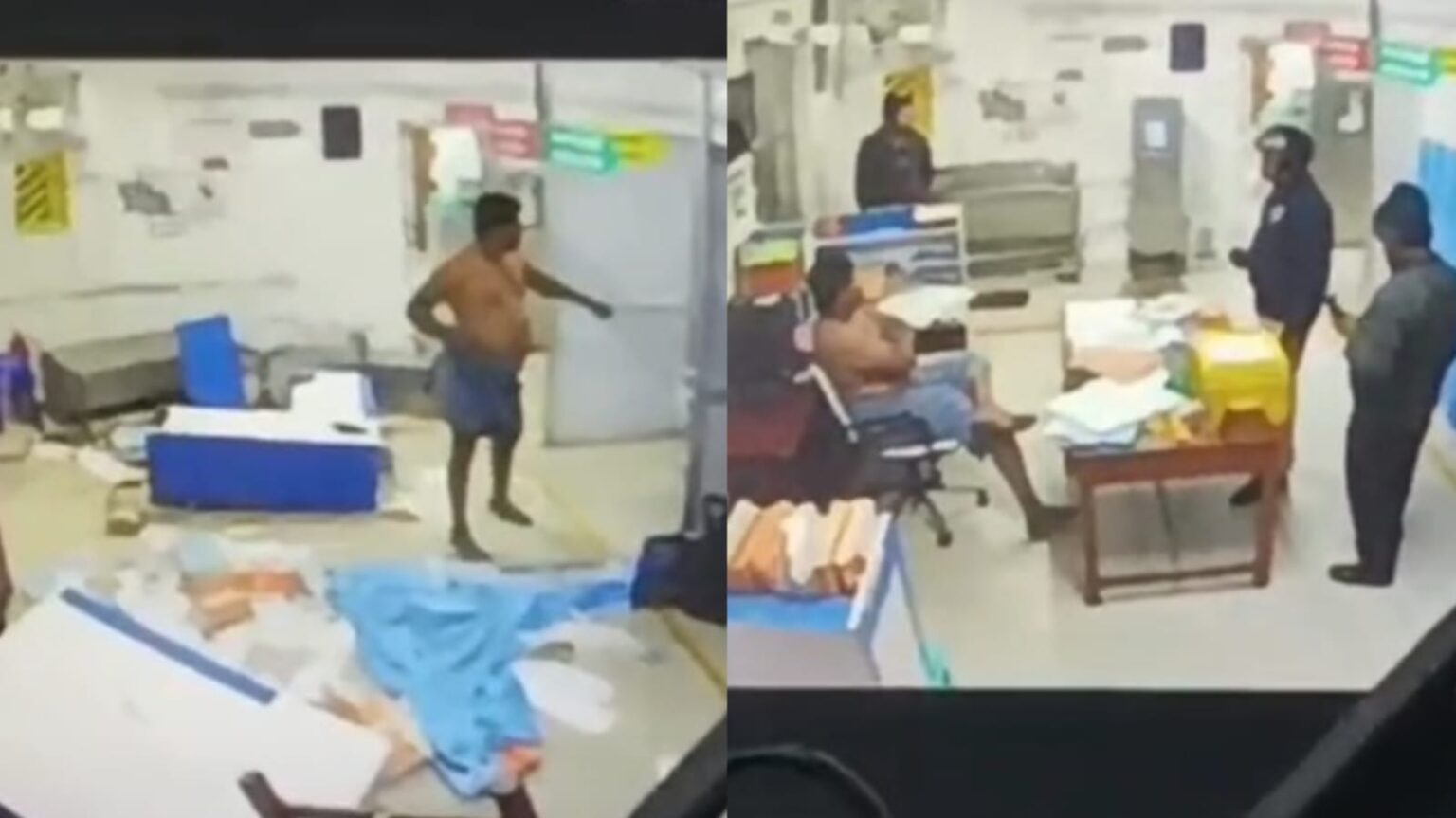 போதையில் காவலர் வெறிச்செயல்!. செவிலியர்களை மிரட்டி மருத்துவமனையை சூறையாடியதால் அதிர்ச்சி! Drunken policeman