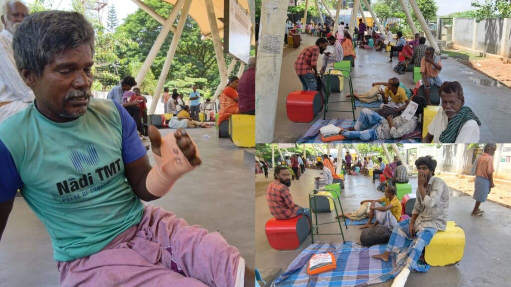 கோவை அரசு மருத்துவமனை நடப்பது சிகிச்சையா? கொடுமையா?. தெருவோரங்களில் தவிக்கும் நோயாளிகள்! kovai govt hospital