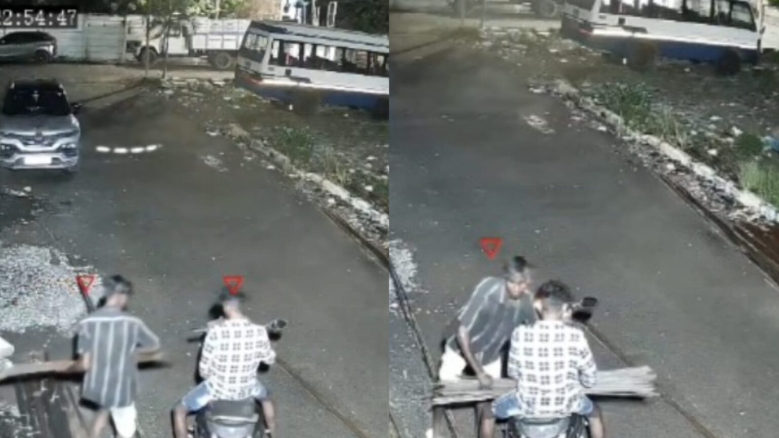 நள்ளிரவில் கைவரிசை!. இரும்புப் பொருட்களை திருடும் இளைஞர்கள்!. சிசிடிவி காட்சிகள் வெளியீடு! puthupakkam steel theft