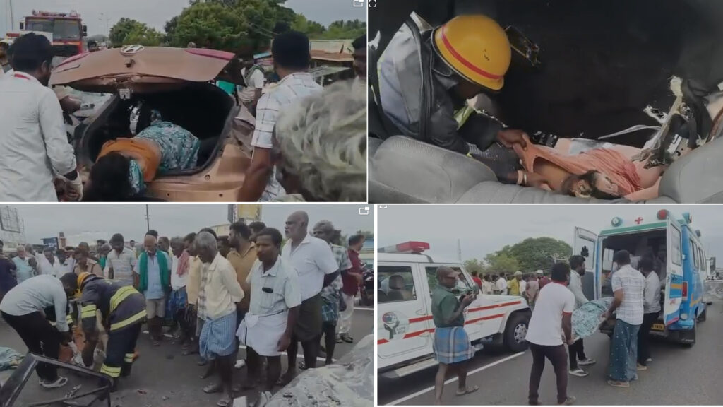 மேலூர்; சாலை விபத்தில் பெண் குழந்தை உள்பட 5 பேர் உயிரிழப்பு… 003 accidetn