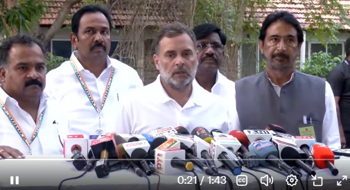 “தொகுதி மறுவரையறை தமிழகத்தை கடுமையாக பாதிக்கும் ” - ராகுல் காந்தி எச்சரிக்கை 1 Rahul interview