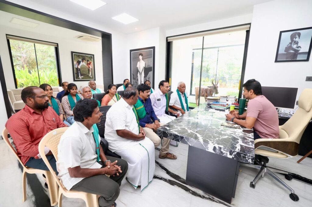 விவசாயிகளுக்காக திமுக எப்போதும் துணை நிற்கும்!. விவசாய சங்கப் பிரதிநிதிகள் சந்திப்பில் உதயநிதி ஸ்டாலின் உறுதி! farmers udhayanithi stalin